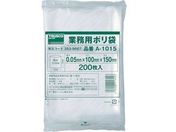 TRUSCO 小型ポリ袋 縦150×横100×t0.05 透明 200枚入