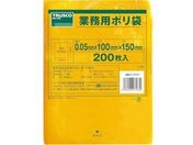 TRUSCO 小型ポリ袋 縦150×横100×t0.05 黄 200枚入
