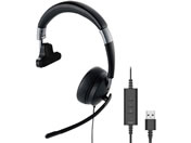 エレコム/ヘッドセット ヘッドホン 有線 片耳/HS-HP100UNCBK