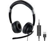 エレコム/ヘッドセット ヘッドホン 有線 両耳/HS-HP101UNCBK