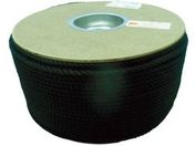 ユタカメイク/ポリエステルロープ ドラム巻 5φ×200m 黒/PRS-91