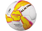 ミカサ/サッカー 4号 検定球 貼り ALMUNDO黄/ピンク/FT450B-YP