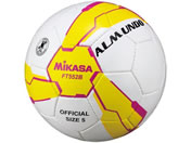 ミカサ/サッカー 5号 検定球 手縫 ALMUNDO 黄/桃/FT552B-YP