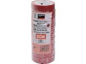 TRUSCO 脱鉛タイプビニールテープ 19mm×20m 10巻入り 赤