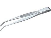TRUSCO/ステンレス製ピンセット 125mm 曲ギザ付/TSP-22