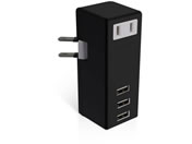 エレコム/USBタップ USB3口 AC1口 ブラック/MOT-U04-2132BK