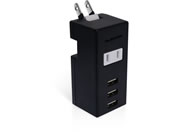 エレコム/USBタップ USB3口 AC1口 ブラック/MOT-U05-2132BK