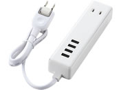 エレコム/USBタップ USB4口+AC2口 60cm ホワイト/MOT-U11-2406WH