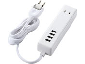 エレコム USBタップ USB4口+AC2口 1.5m ホワイト MOT-U11-2415WH