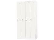 Netforce/イーセンブリー ロッカー 4人用 スチール シリンダー錠 ホワイト