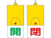 ユニット/回転式両面表示板 開:緑文字 閉:赤文字 101×48/857-33