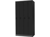 Netforce/イーセンブリー ロッカー 4人用 スチール ダイヤル錠 ブラック