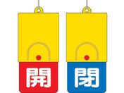 ユニット/回転式両面表示板 白文字:開赤地 閉青地 101×48/857-37