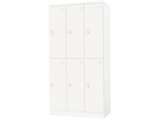 Netforce/イーセンブリー ロッカー 6人用 スチール ダイヤル錠 ホワイト