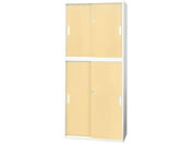 Netforce/イーセンブリー 書庫 2台セット シリンダー錠 ナチュラル