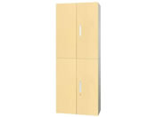 Netforce/イーセンブリー 書庫 2台セット 3段 シリンダー錠 ナチュラル