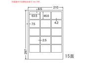 G)NANA/カラーインクジェットプリンタ用光沢ラベル A4 15面/SCJ3