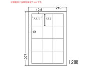 G)NANA/カラーレーザー用耐水光沢紙ラベル A4 12面/SCL9