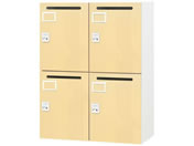 Netforce/イーセンブリー ロッカー 4人用 2列2段 ダイヤル錠 ナチュラル