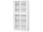 Netforce/イーセンブリー 書庫 2台セット 3段 シリンダー錠 ホワイト