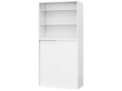 Netforce/イーセンブリー 書庫 2台セット 3段 シリンダー錠 ホワイト