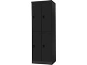 Netforce/イーセンブリー ロッカー 4人用 スチール シリンダー錠 ブラック