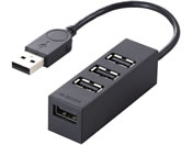 エレコム/機能主義USBハブ 短ケーブル4ポート 10cm/U2H-TZ426BBK
