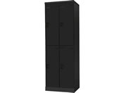 Netforce/イーセンブリー ロッカー 4人用 スチール ダイヤル錠 ブラック