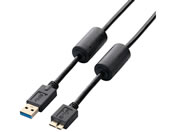 エレコム/USB3.0ケーブル A-microB フェライト付 2m/USB3-AMBF20BK