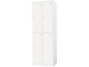 Netforce/イーセンブリー ロッカー 4人用 スチール ダイヤル錠 ホワイト