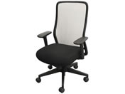 Netforce/シースルーチェア 肘付き ブラックフレーム/ナイトブラック