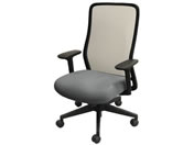 Netforce/シースルーチェア 肘付き ブラックフレーム/スレイトグレー