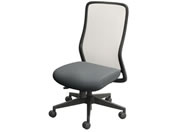 Netforce/シースルーチェア 肘なし ブラックフレーム/スレイトグレー