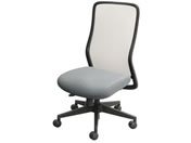 Netforce/シースルーチェア 肘なし ブラックフレーム/ストーングレー