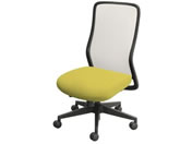 Netforce/シースルーチェア 肘なし ブラックフレーム/ミモザイエロー