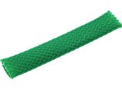 TRUSCO/カラー編組チューブ 自然折径28mm 長さ10m 1巻 緑/BTC-25-GN