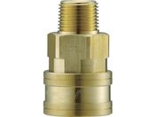ナック/クイックカップリング TL型 真鍮製 メネジ取付用 両路開放型/CTL12SM2