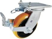 ヨドノ/重量用高硬度ウレタン自在車200φストッパー・旋回ロック付/SDUJ200STTL