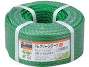 TRUSCO/PEグリーンロープ 3つ打 線径6mm×長さ30m/R-630PEG
