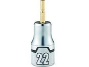 KTC/インパクトドライバ用ショートソケットビット22mm/BZP63S-22