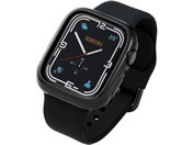 エレコム/Apple Watch 45mm用ソフトバンパー ブラック/AW-21ABPUBK