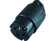 アメリカン電機/引掛形 ナイロンコネクタボディ 接地2P30A125V/3314N-L5