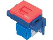 ぐっとすシリーズ情報モジュラジャック CAT5E 埋込型 レッド