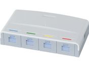 ぐっとすシリーズ情報モジュラジャック CAT5E 露出4コ口