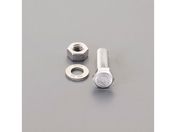 エスコ/強力六角ボルト SUS ナットワッシャ付全ネジ M16×80mm
