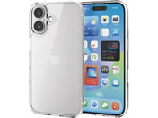 エレコム/iPhone16ケース 背面ガラス クリア/PM-A24AHVCG1CR