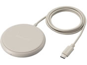 エレコム/ワイヤレス充電器 Qi認証 ベージュ/W-QA25BE