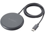 エレコム/ワイヤレス充電器 Qi認証 グレー/W-QA25DGY