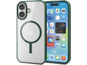 エレコム/iPhone16ケース ハイブリッド グリーン/PM-A24AMAG03GN
