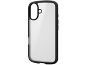 エレコム/iPhone16ケース 背面マットクリア ブラック/PM-A24ATSLFCSBK